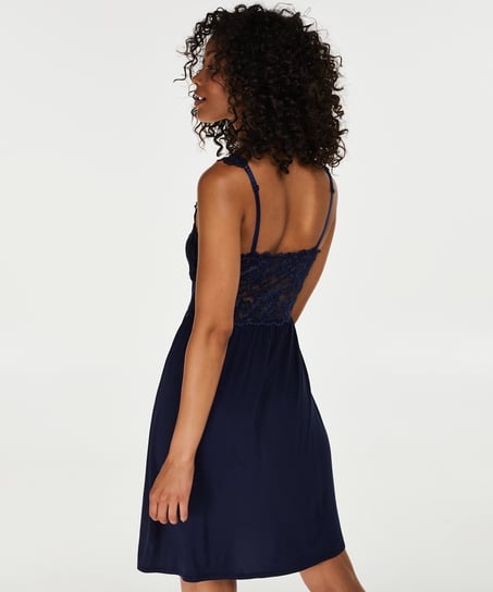 Modal Lace natkjole, Blå