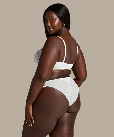 Ikke-formstøbt longline bøjle-bh Tiah, Hvid