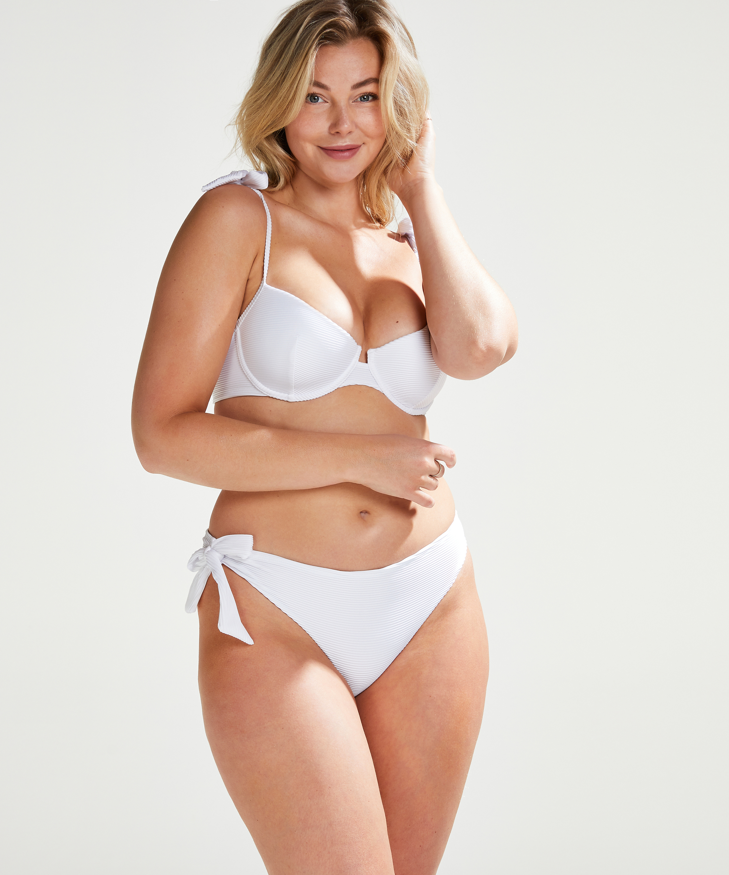 Formstøbt bøjle-bikinitop Santorini Vivian Hoorn, Hvid, main