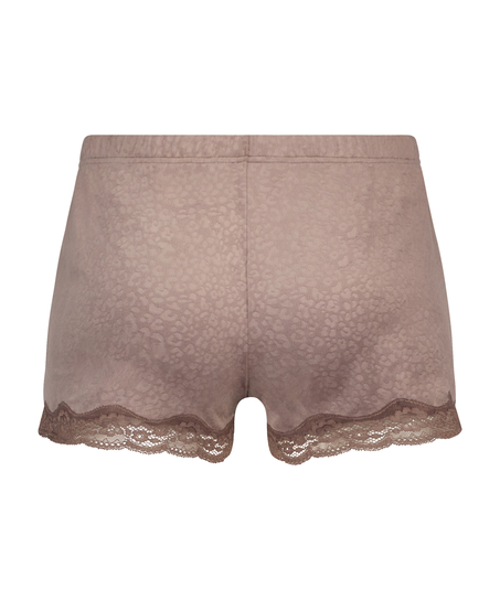 Velours Lace shorts, Brun