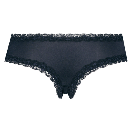 V-formet brasiliansk trusse i mikrokvalitet, Bl&aring;