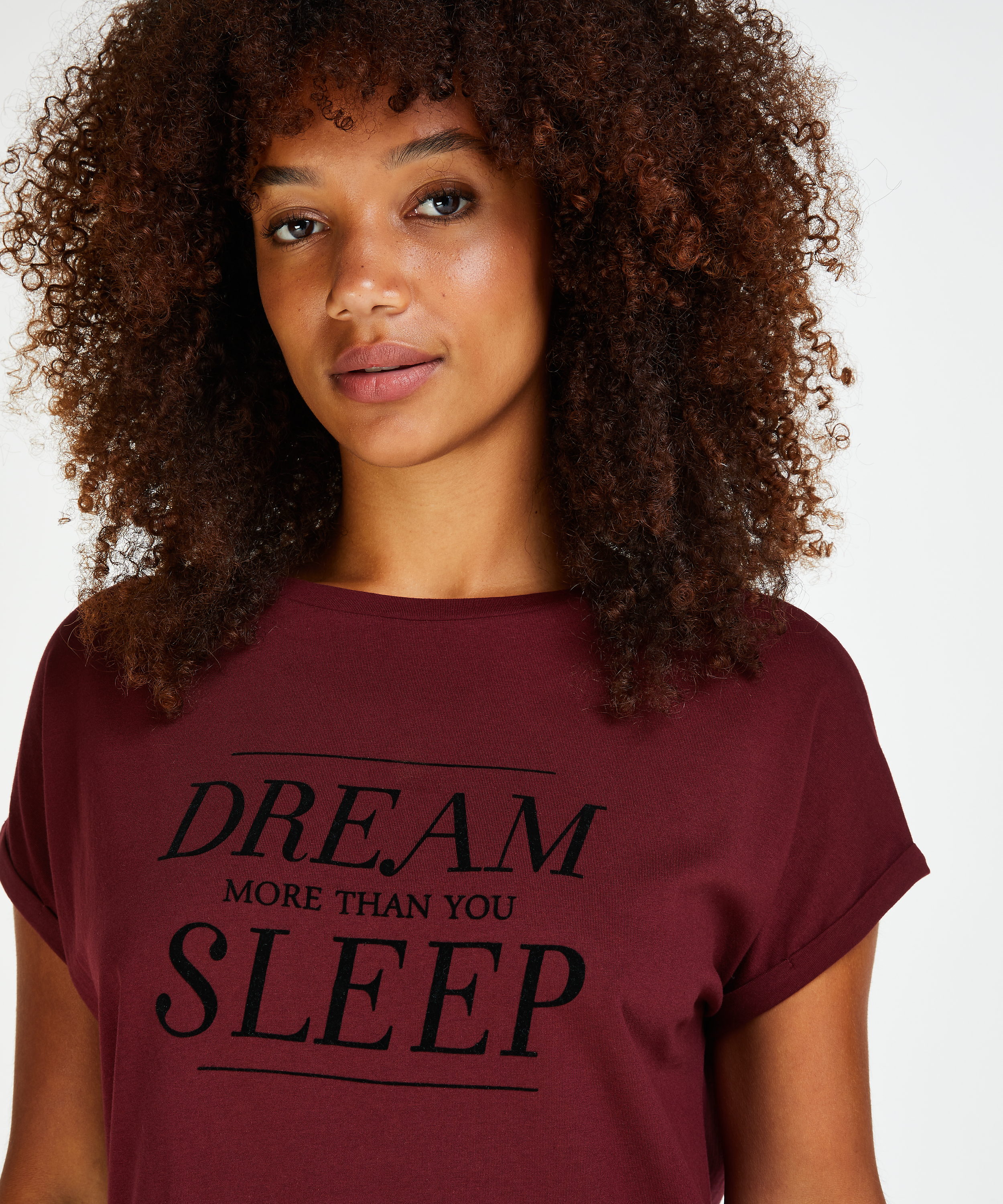 Natskjorte rund hals, Rød, main