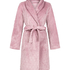 Kort fleece morgenk&aring;be, Lilla