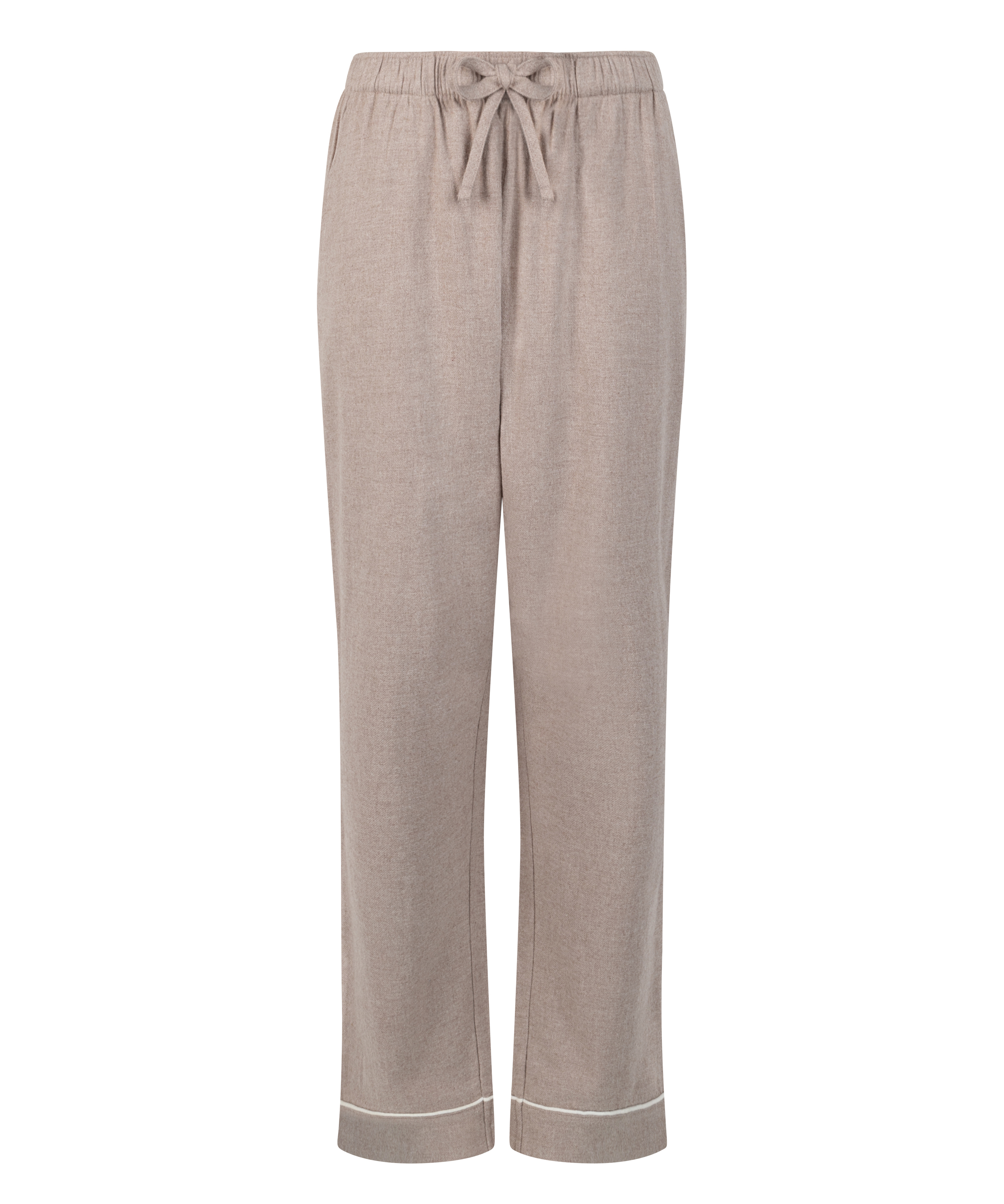 Pyjamasbukser af flonel, Beige, main