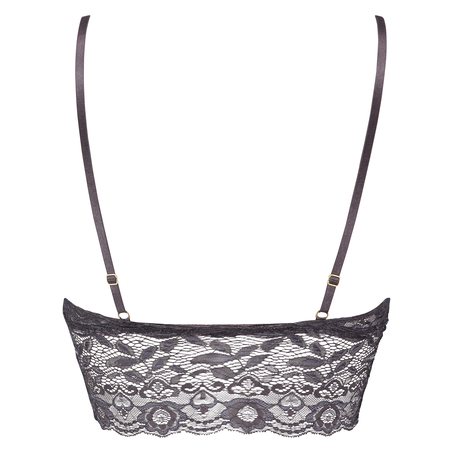 Fancy longline-bralette, Grå