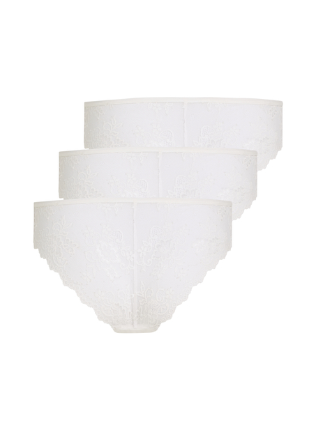 3-stykspakning usynlig brasiliansk trusse, Hvid