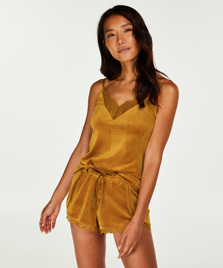 Velours Lace shorts, Gul
