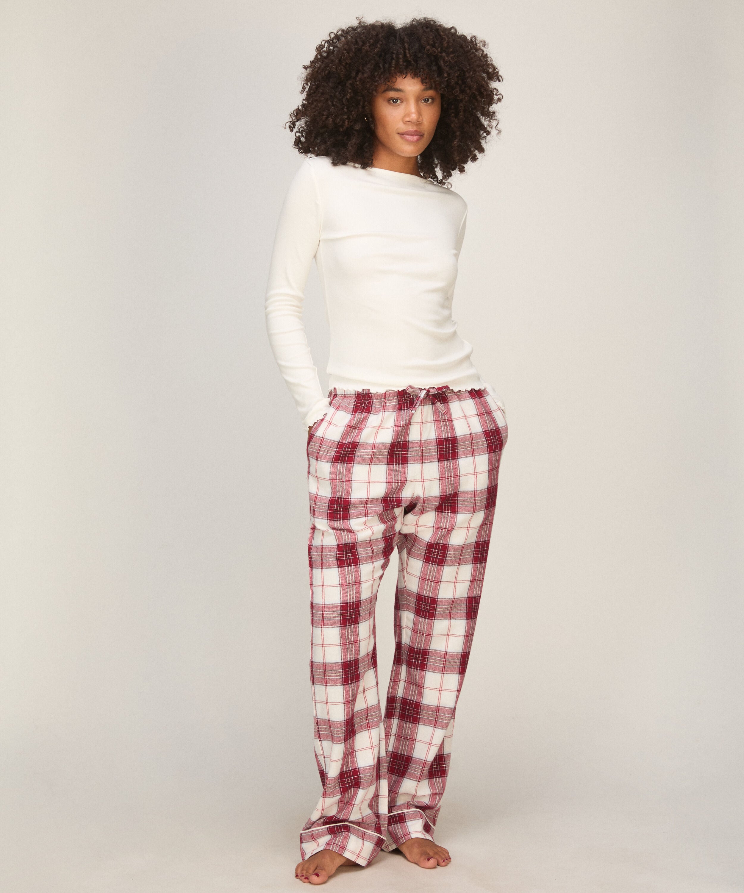 Boatneck Top, Hvid Boatneck Top, Hvid