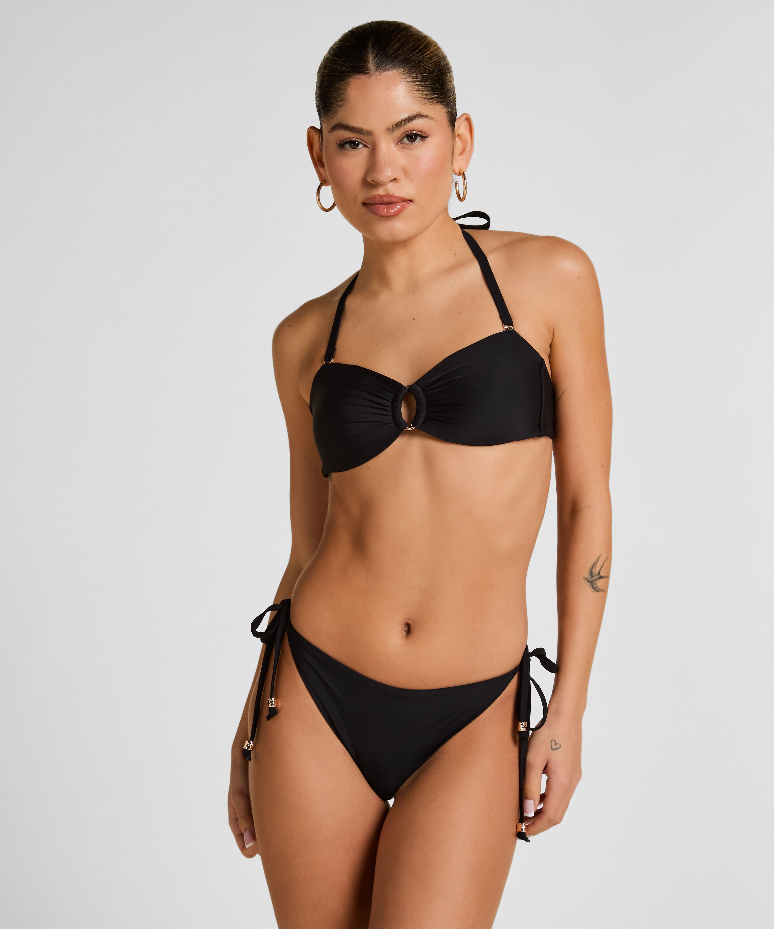 Luksus Bandeau Bikini Top med Ring