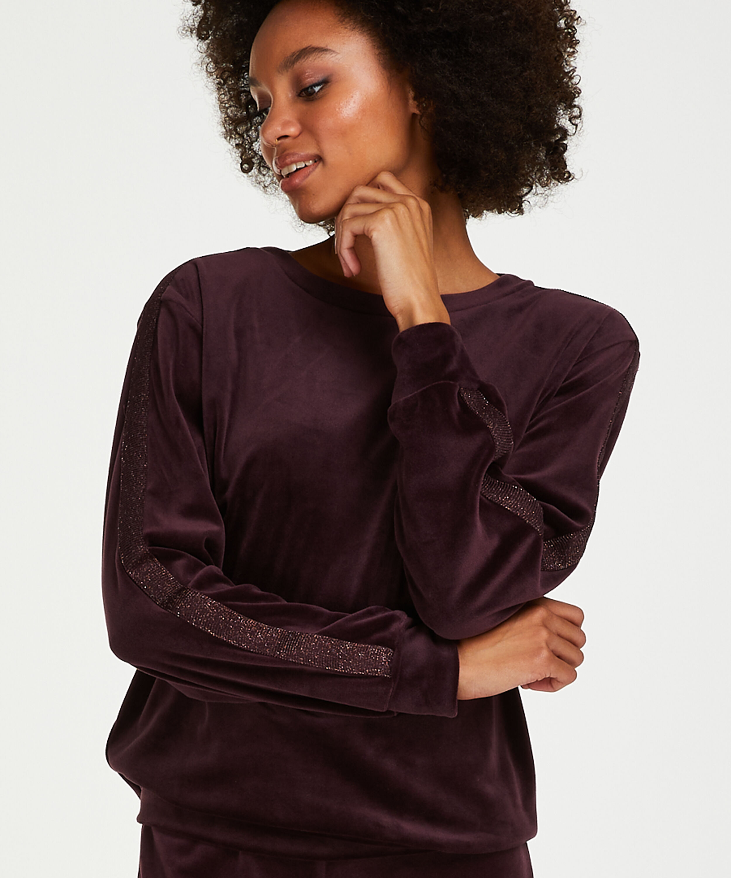 Top Velour Shimmer, Lilla