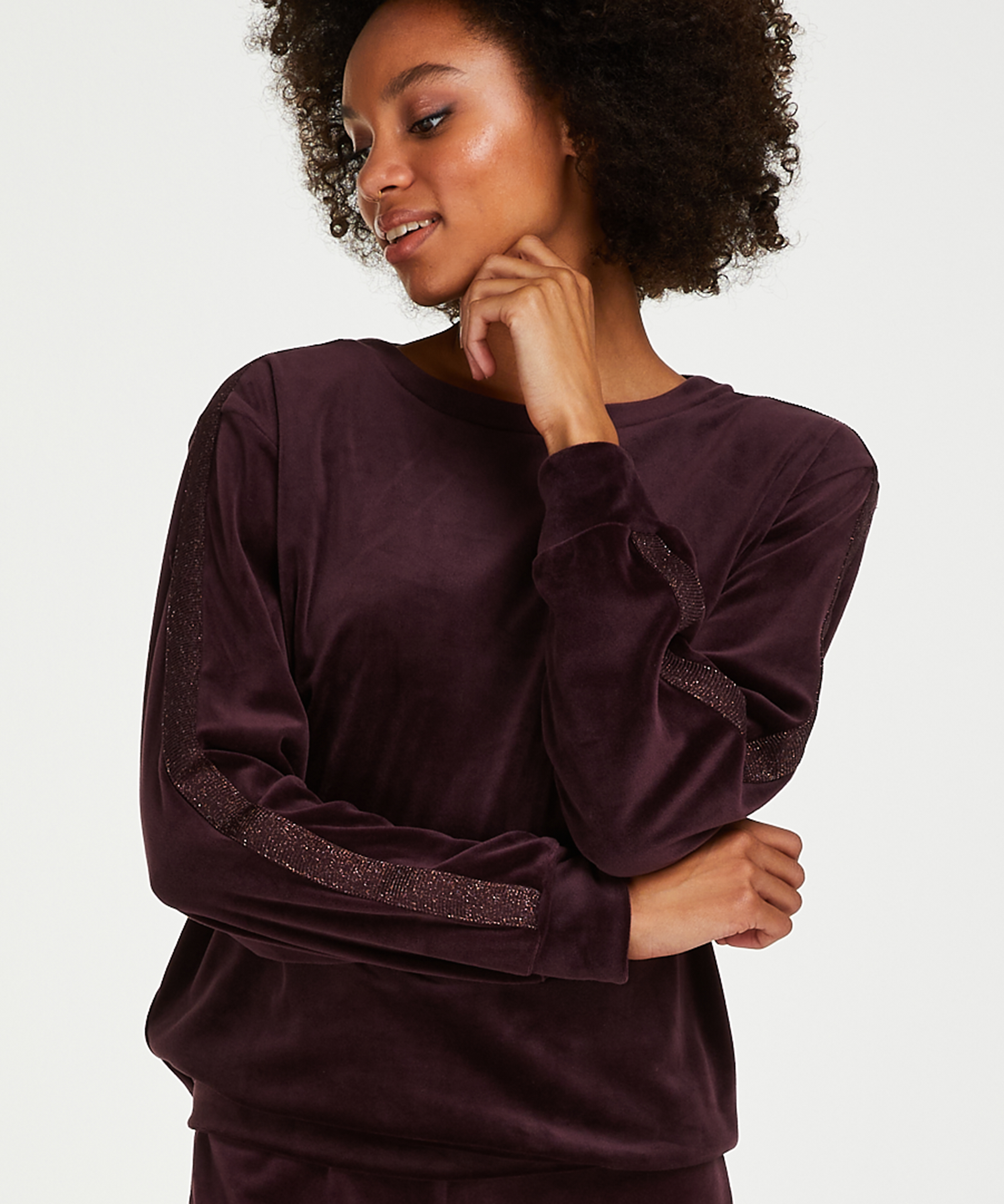 Top Velour Shimmer, Lilla, main