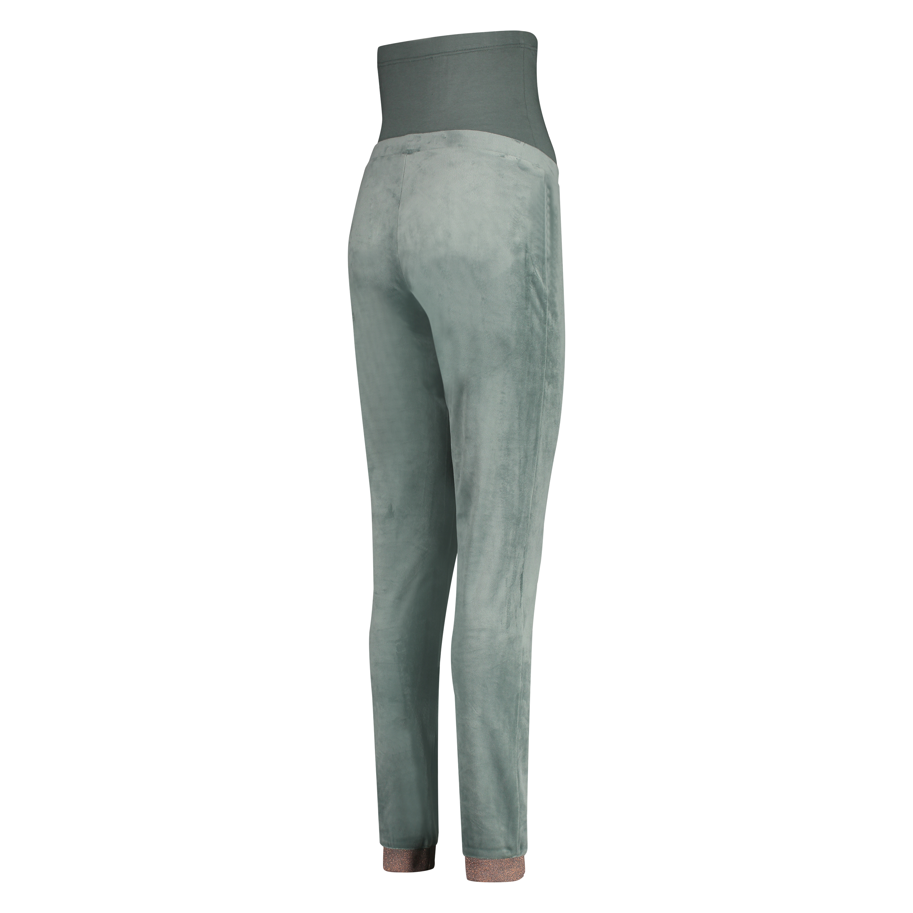 Jogger velour lurex maternity, gr&oslash;n, main