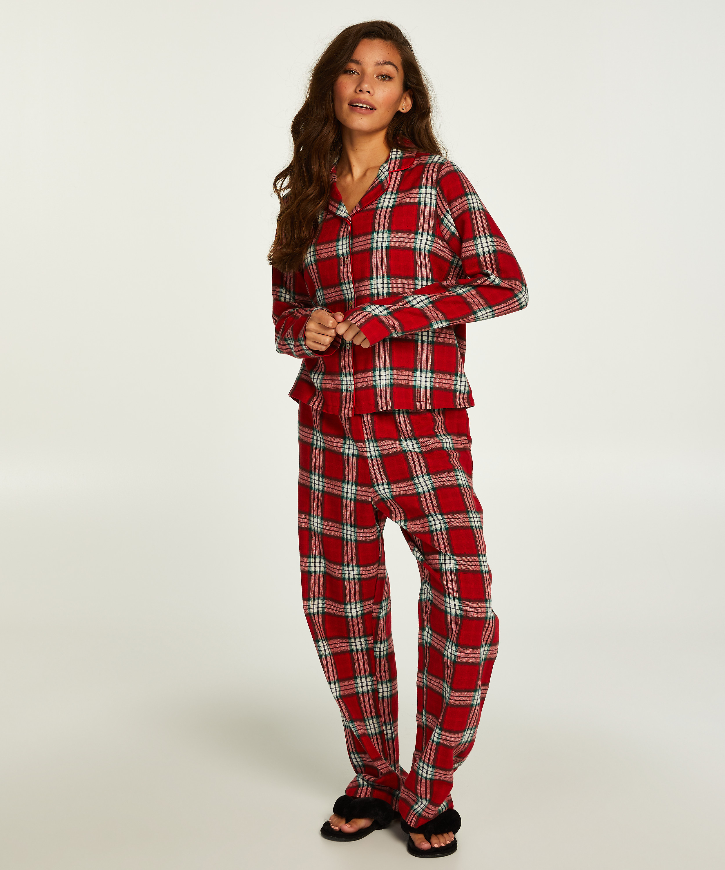 Pyjamas s&aelig;t Check Twill, R&oslash;d, main
