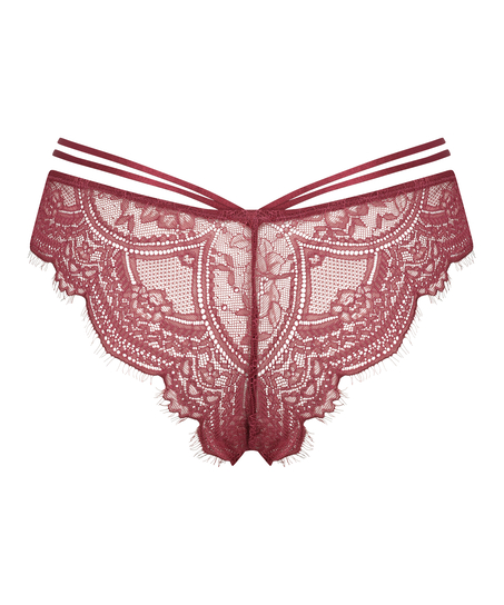 Brasiliansk trusse med høj udskæring Sian, rød