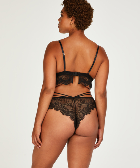 Brasiliansk trusse med høj udskæring Sian, sort