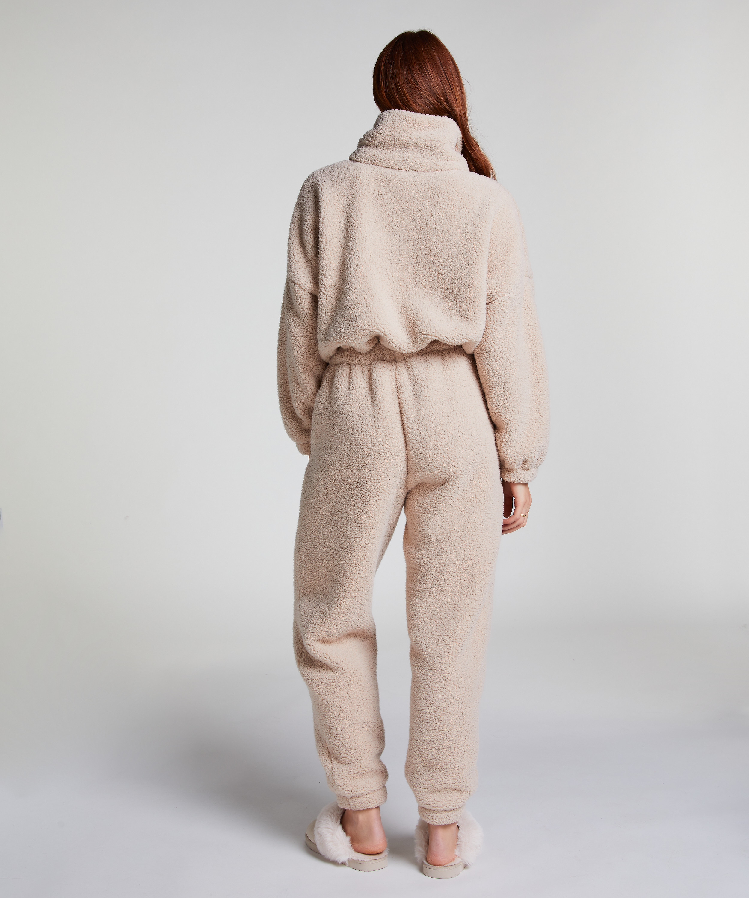 Onesie-jumpsuit fleece, Beige, main