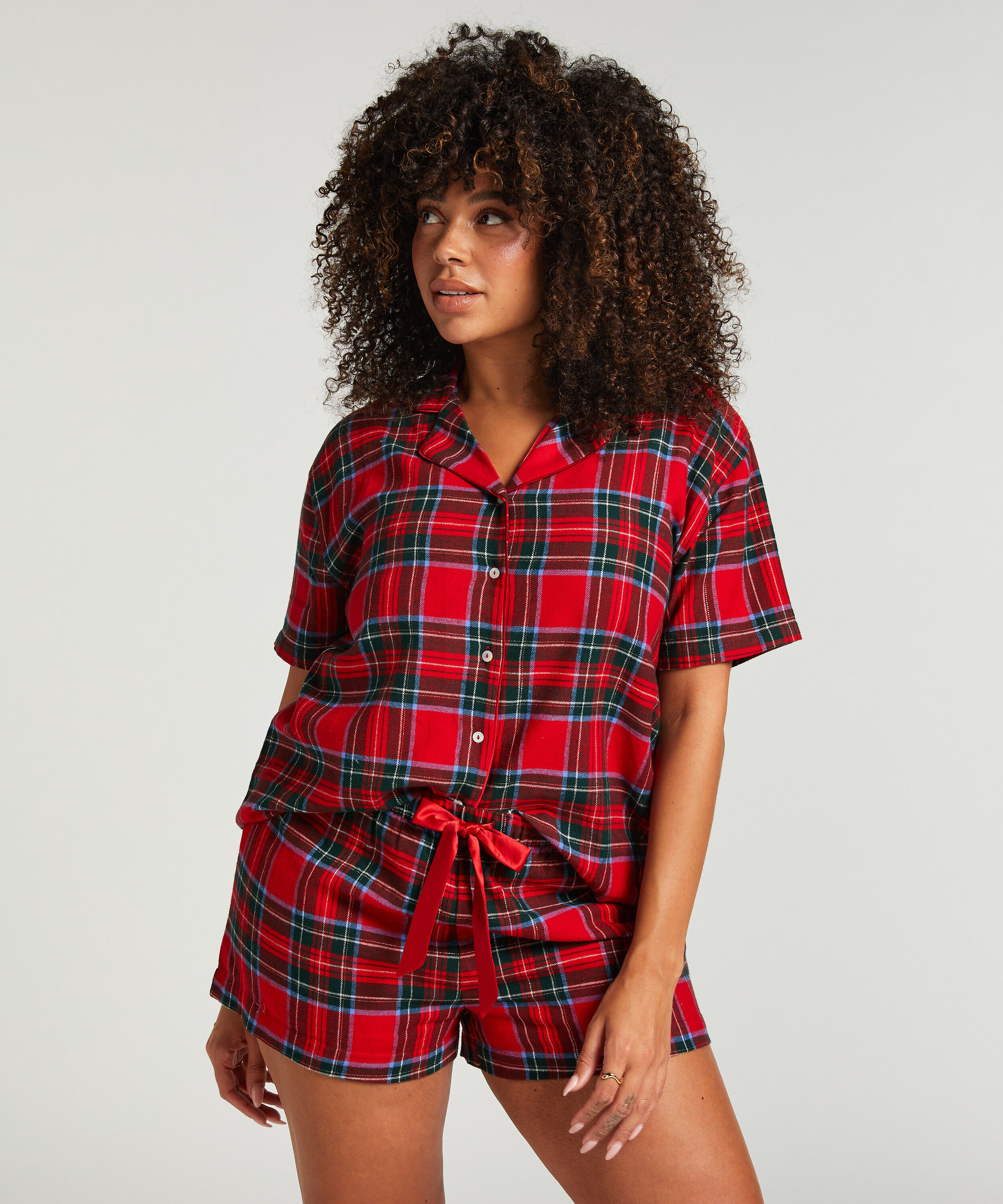 Twill pyjamas, Rød