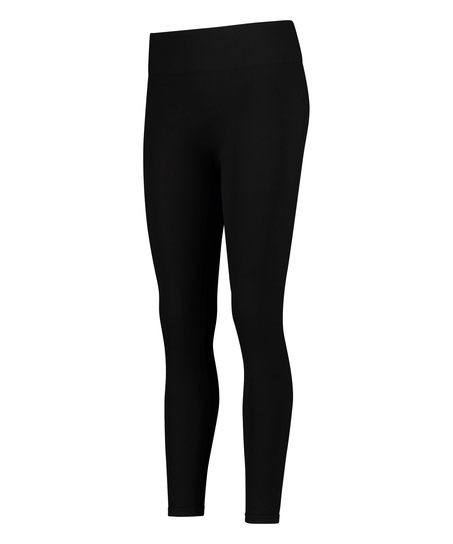 HKMX High waisted sømløse sportsleggings, Sort