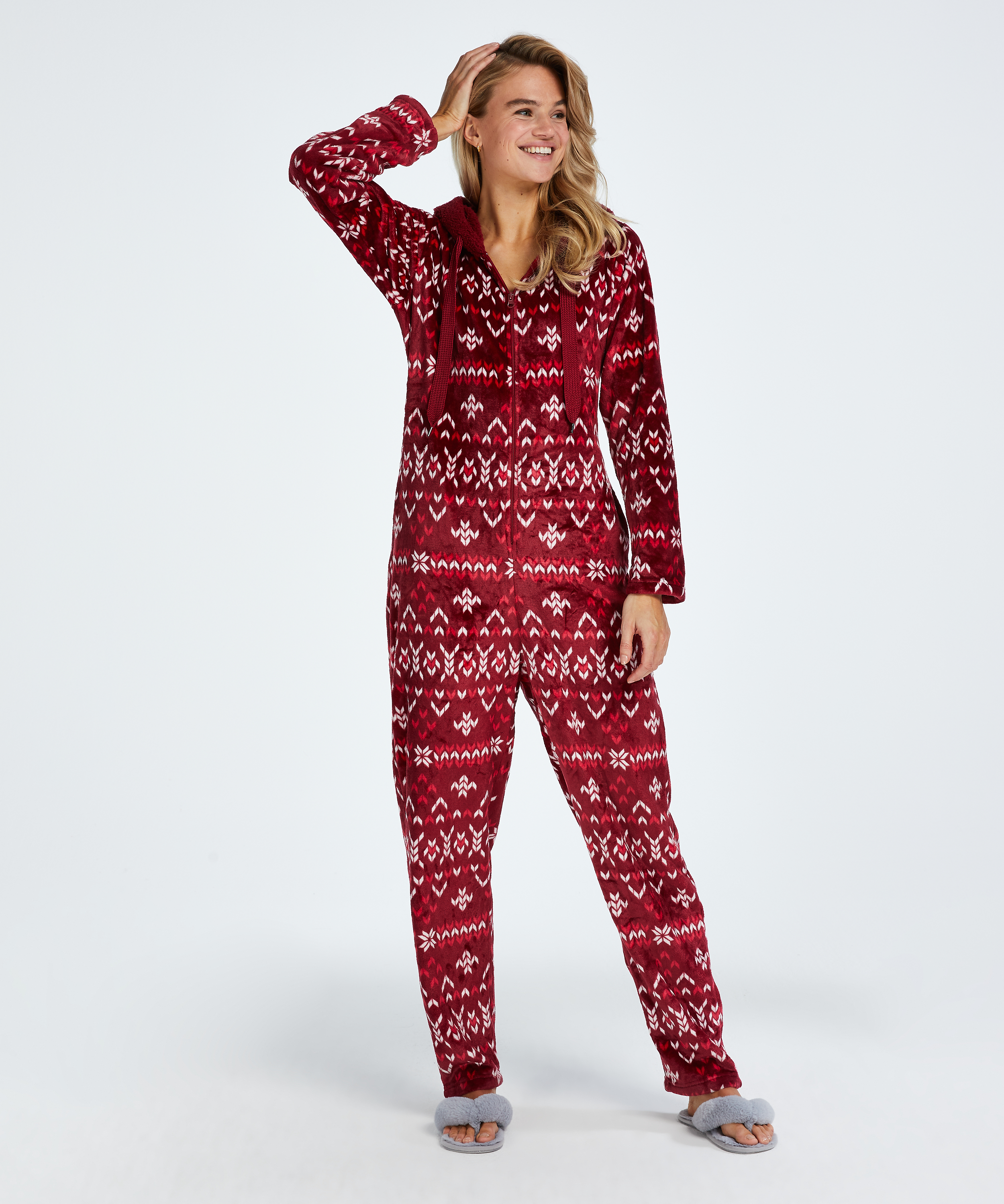 Onesie Flonel Fleece, r&oslash;d, main