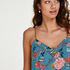 Woven Floral camitop, Gr&oslash;n