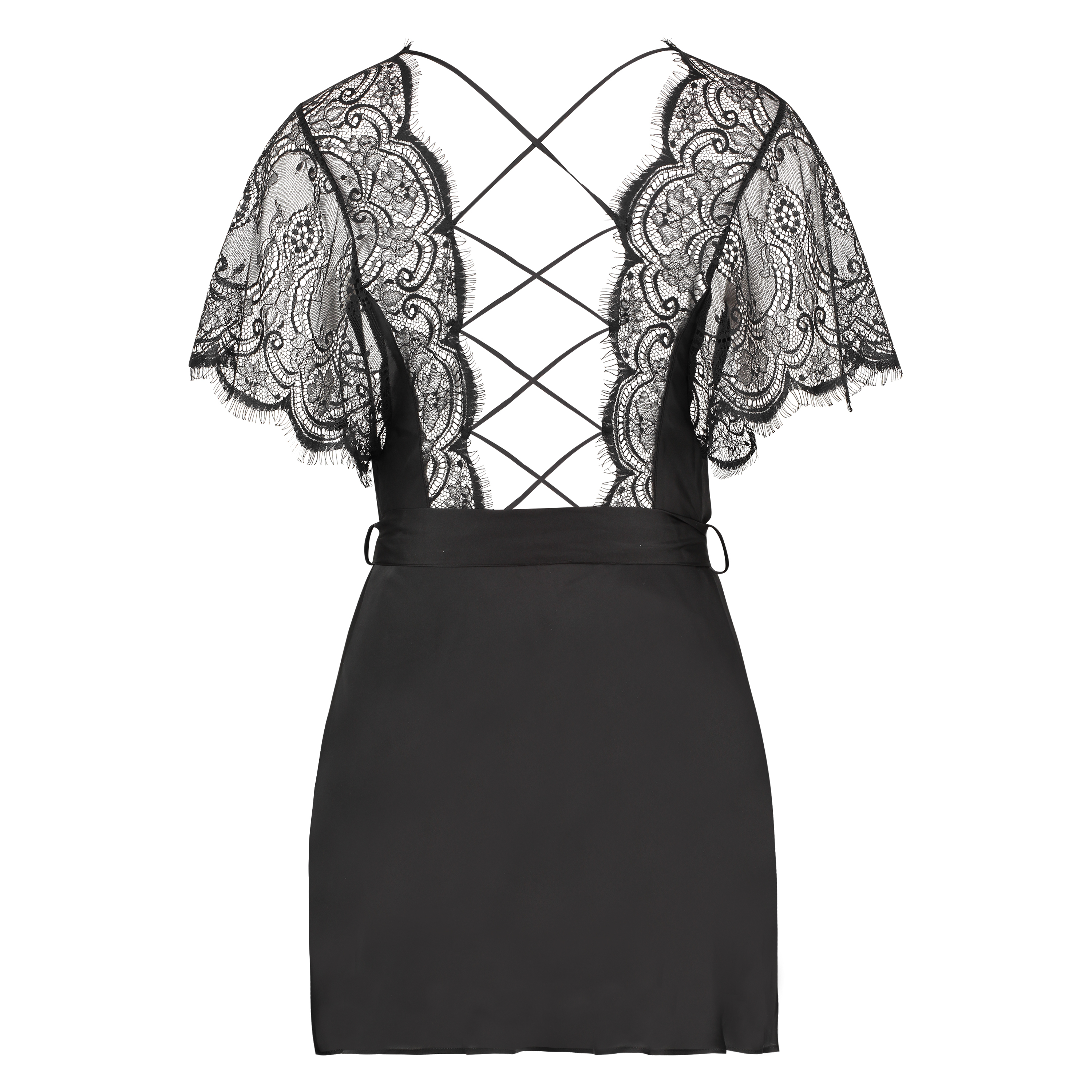 Kimono satin Coco, Sort, main