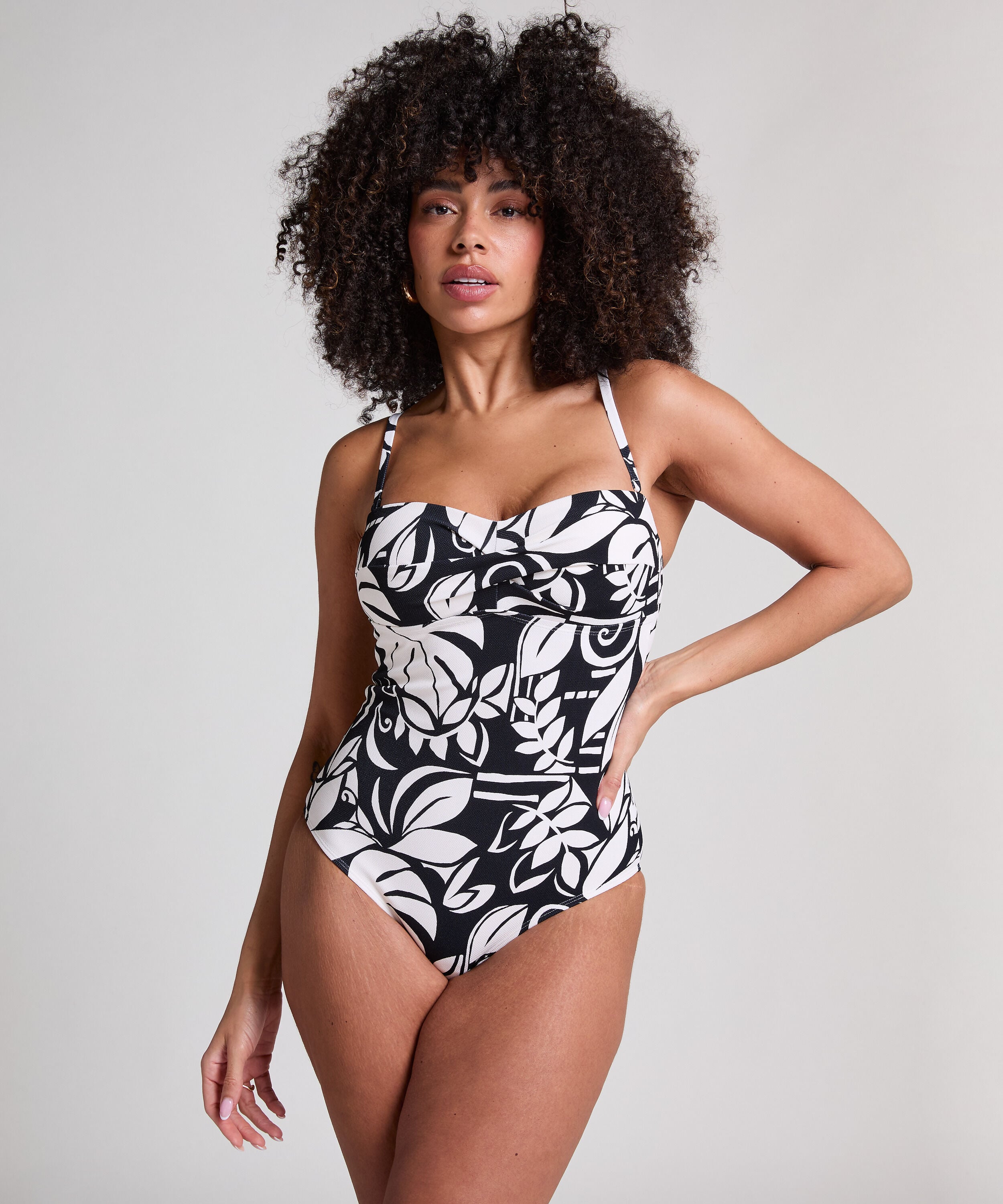 Bandeau badedragt Mauritius, Sort