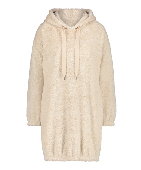 Snuggle fleece kjole, Beige