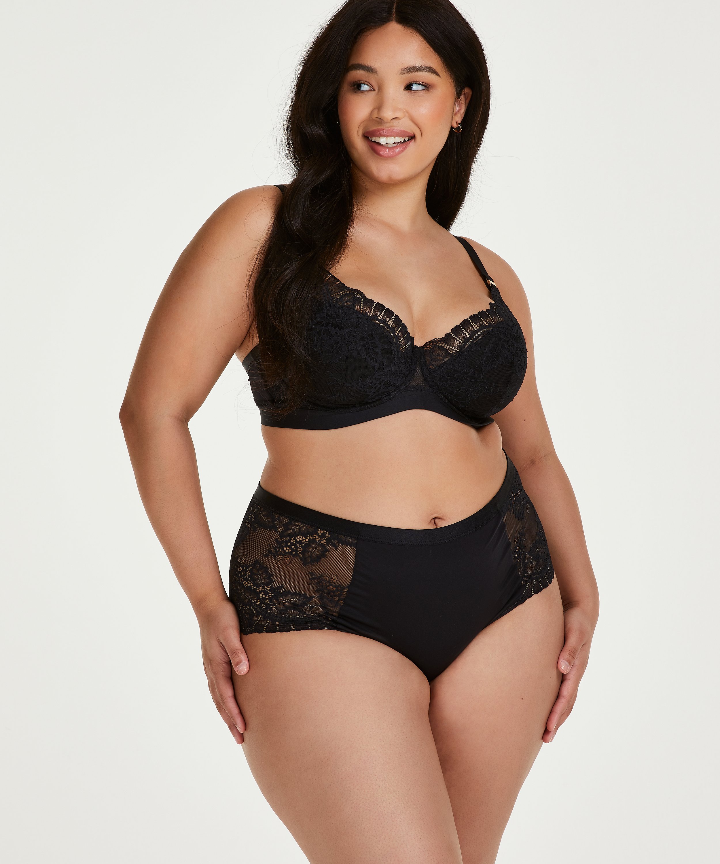 Formstøbt longline-amme-bh med bøjle Adelaide, Sort, main