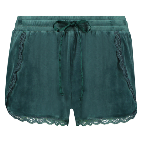 Velours Lace shorts, Gr&oslash;n