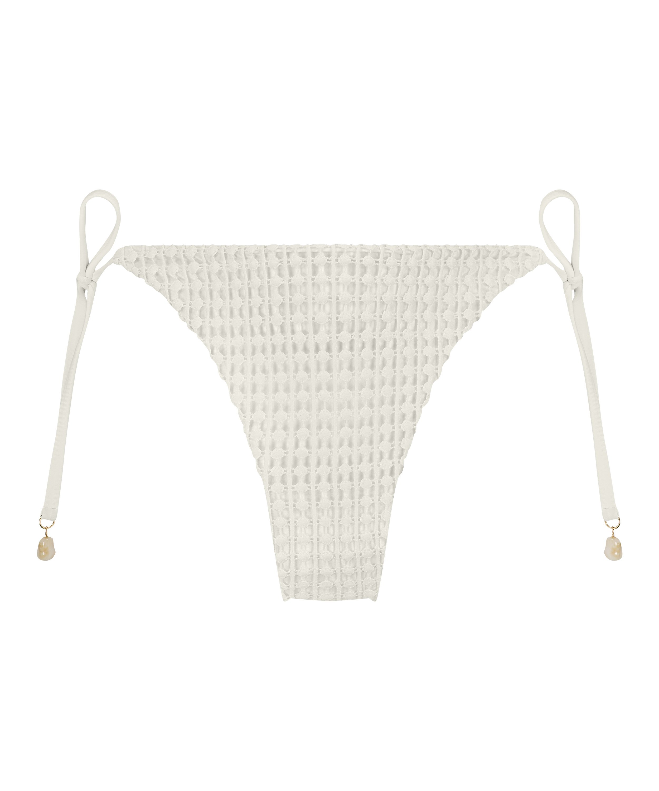 Cheeky Tanga Bikinitrusse Maui Crochet, hvid, main