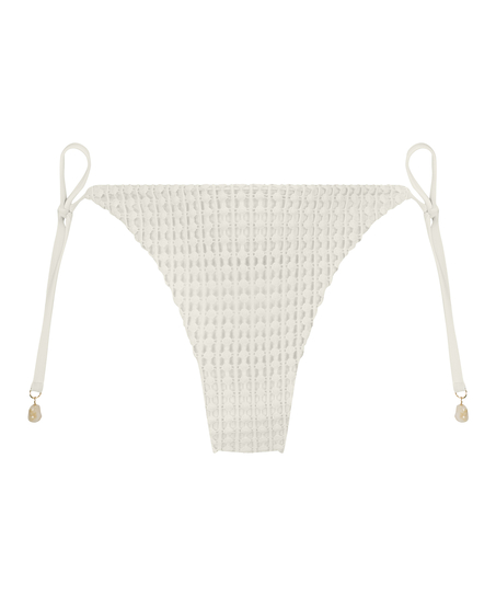 Cheeky Tanga Bikinitrusse Maui Crochet, hvid