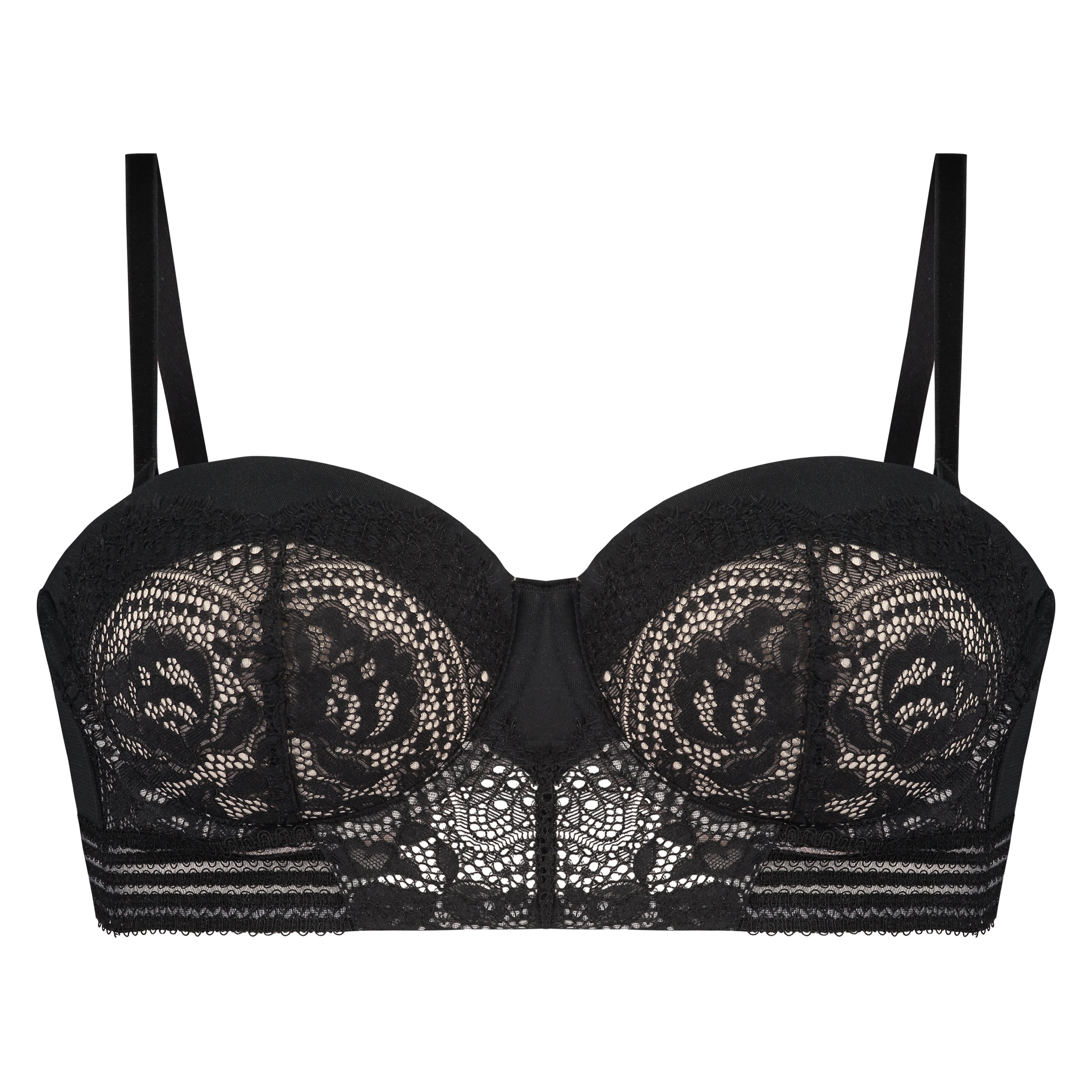 Eden formst&oslash;bt stropl&oslash;s longline-b&oslash;jle-bh, Sort, main