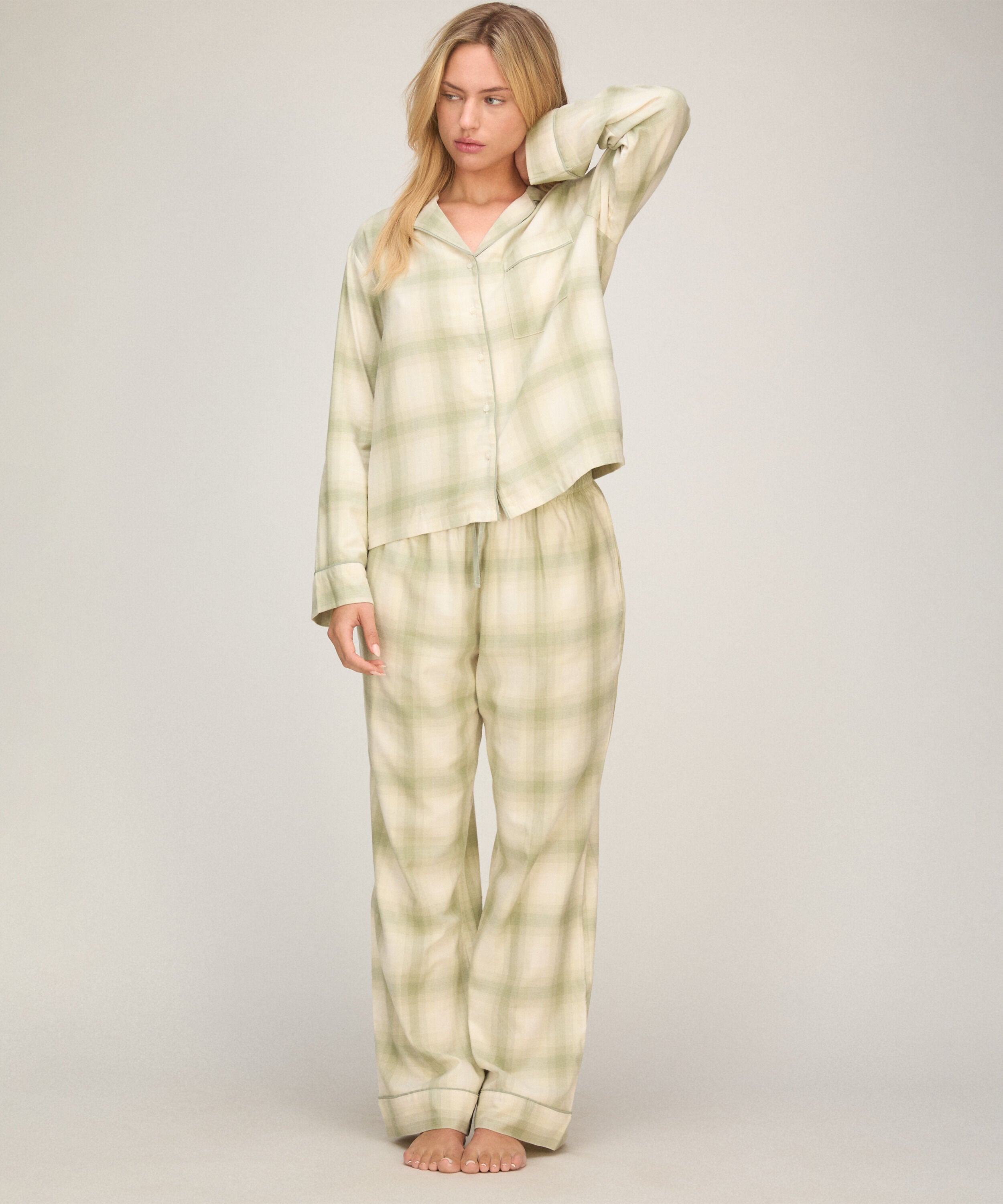 Pyjamasbukser Woven, Grøn Pyjamasbukser Woven, Grøn