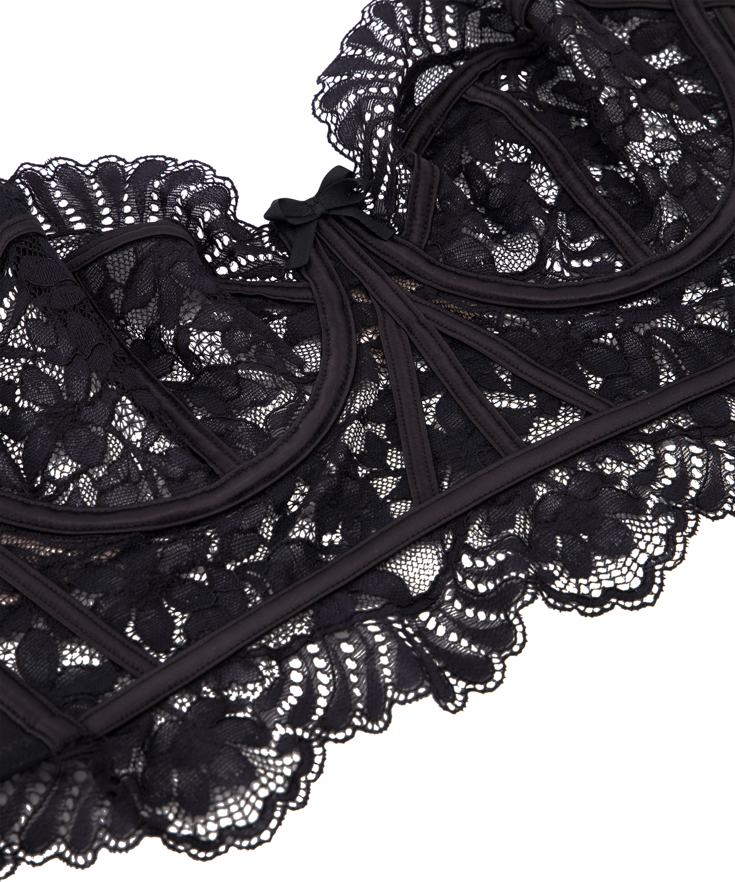 Ikke-formstøbt longline bøjle-bh Jamie, Sort, main