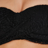 Formstøbt bandeau-bikinitop Crochet, sort