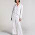 Petite pyjamasbukser Jacquard Hearts, hvid