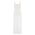 Modal Lace lang natkjole, Hvid