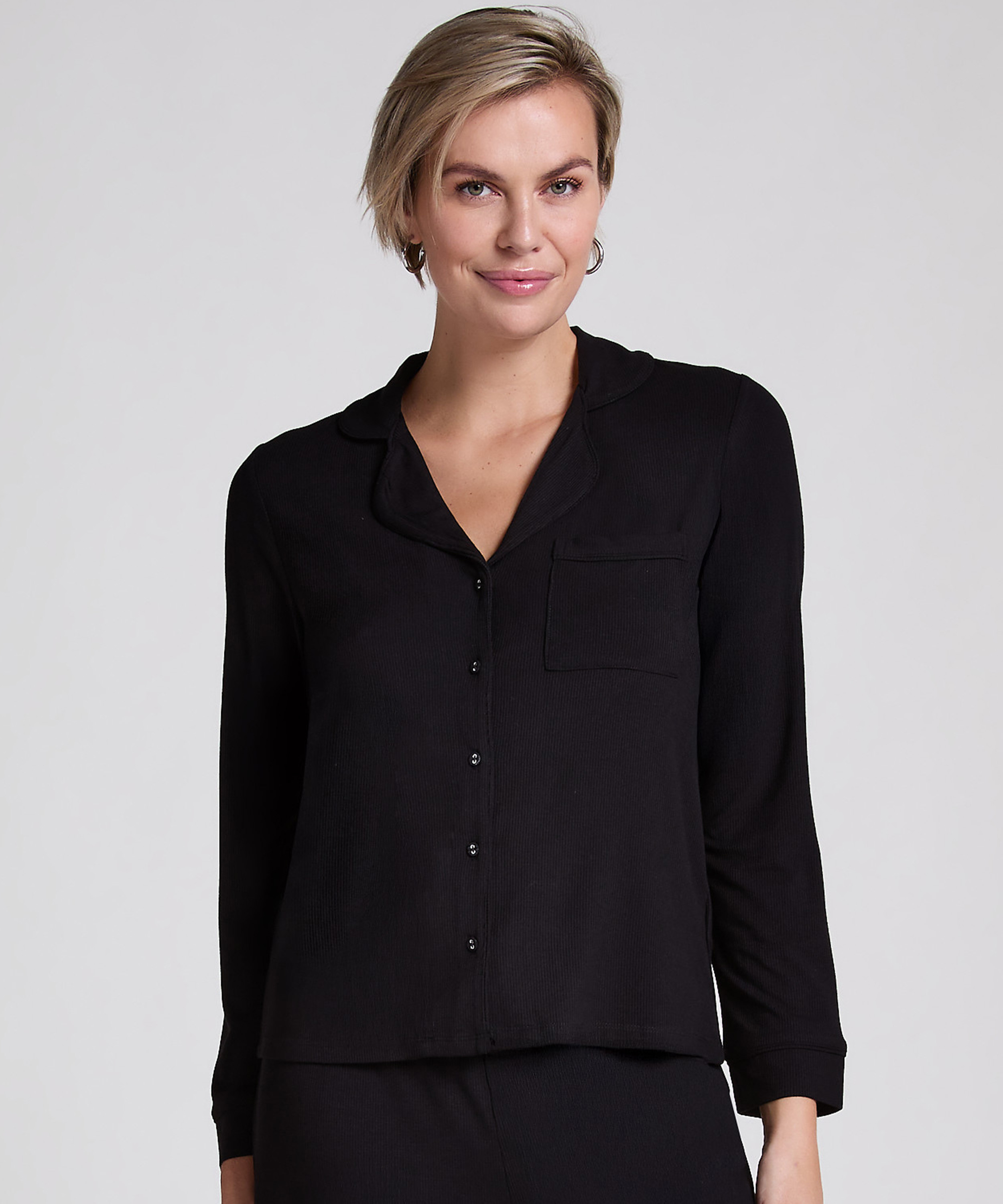 Jacket Rib Essential, Sort, main