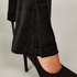 Flared Velours leggings, sort