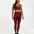 HKMX High waisted sportsleggings Shine On, R&oslash;d