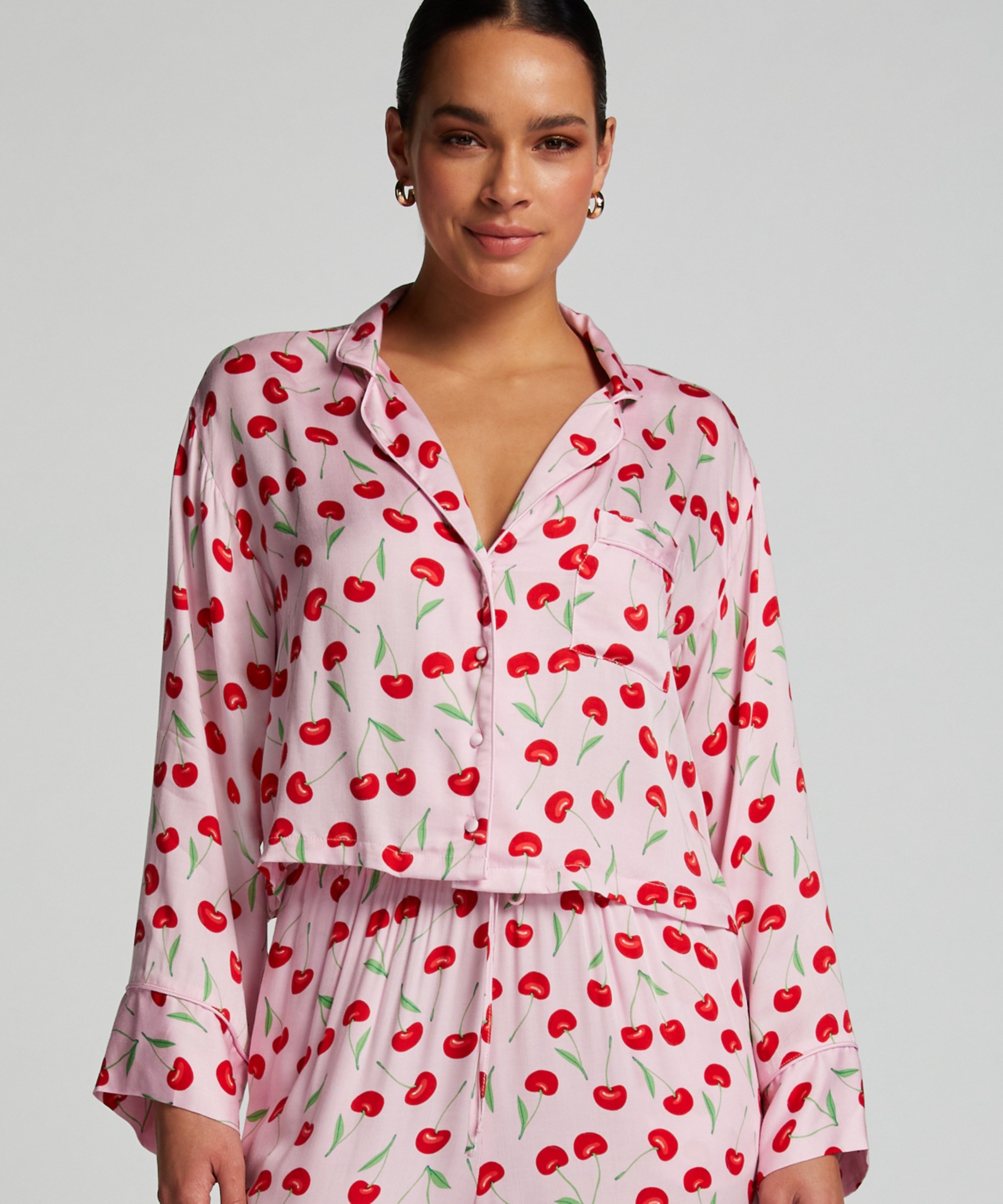 Pyjamastop Twill, pink, main