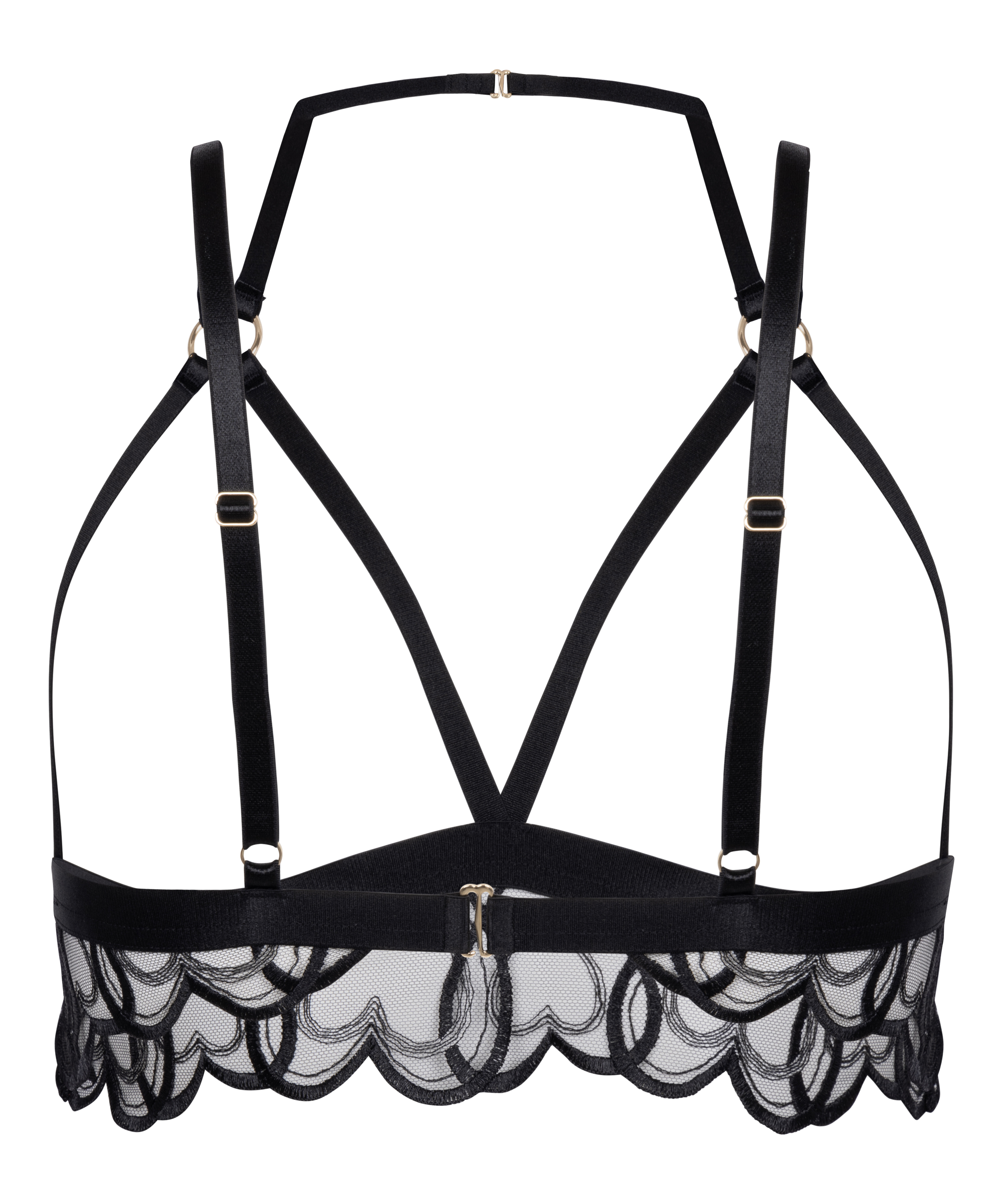 Olivia åben bralette, Sort, main
