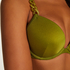 Formstøbt push-up bikinitop med bøjle Palm, grøn