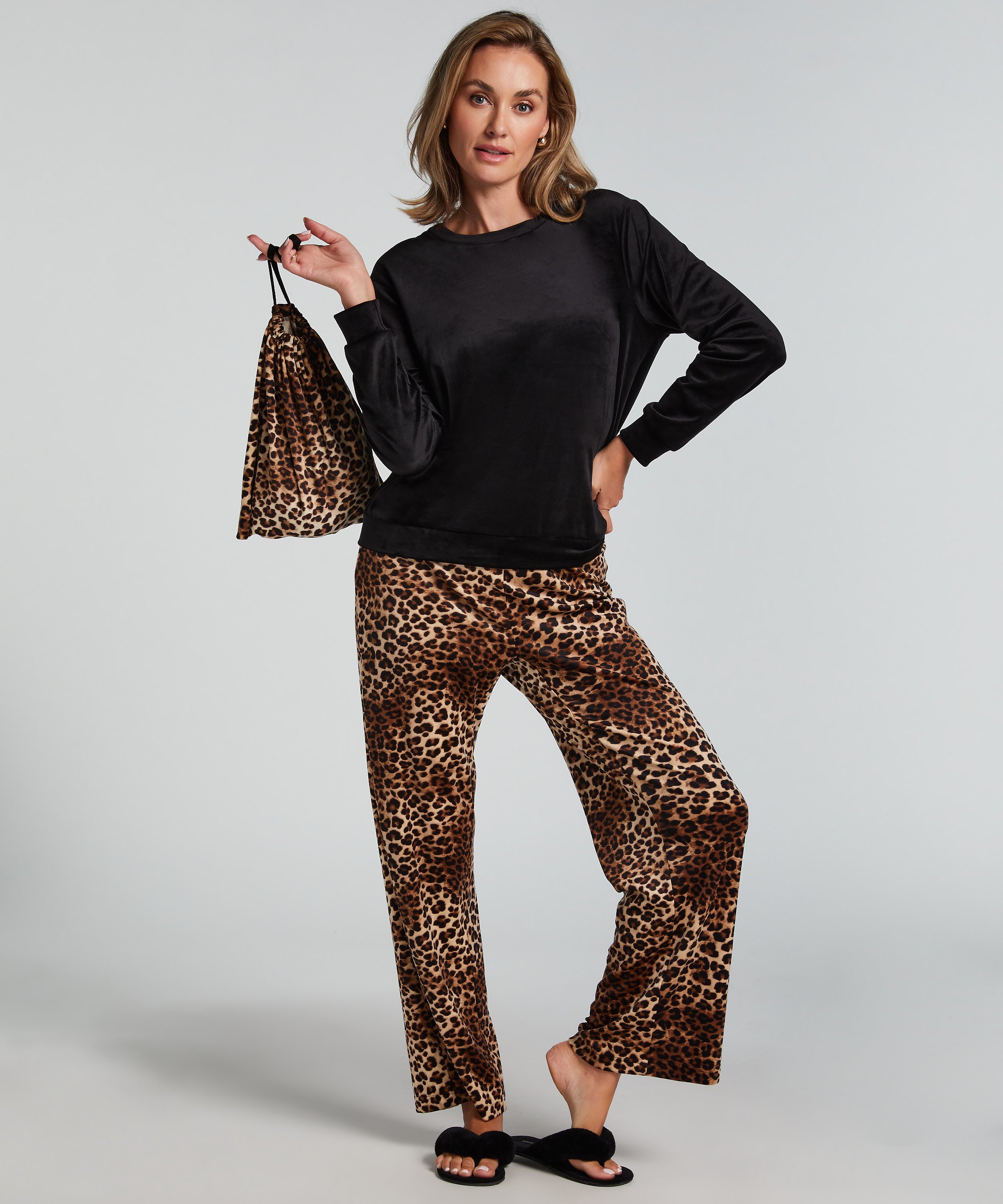 Pyjamasæt med taske, Beige, main