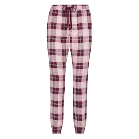 Twill ternede pyjamasbukser, lilla