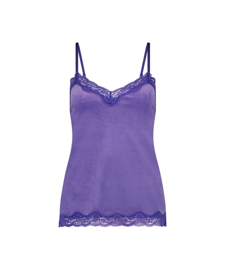 Cami top Velours Lace, Lilla
