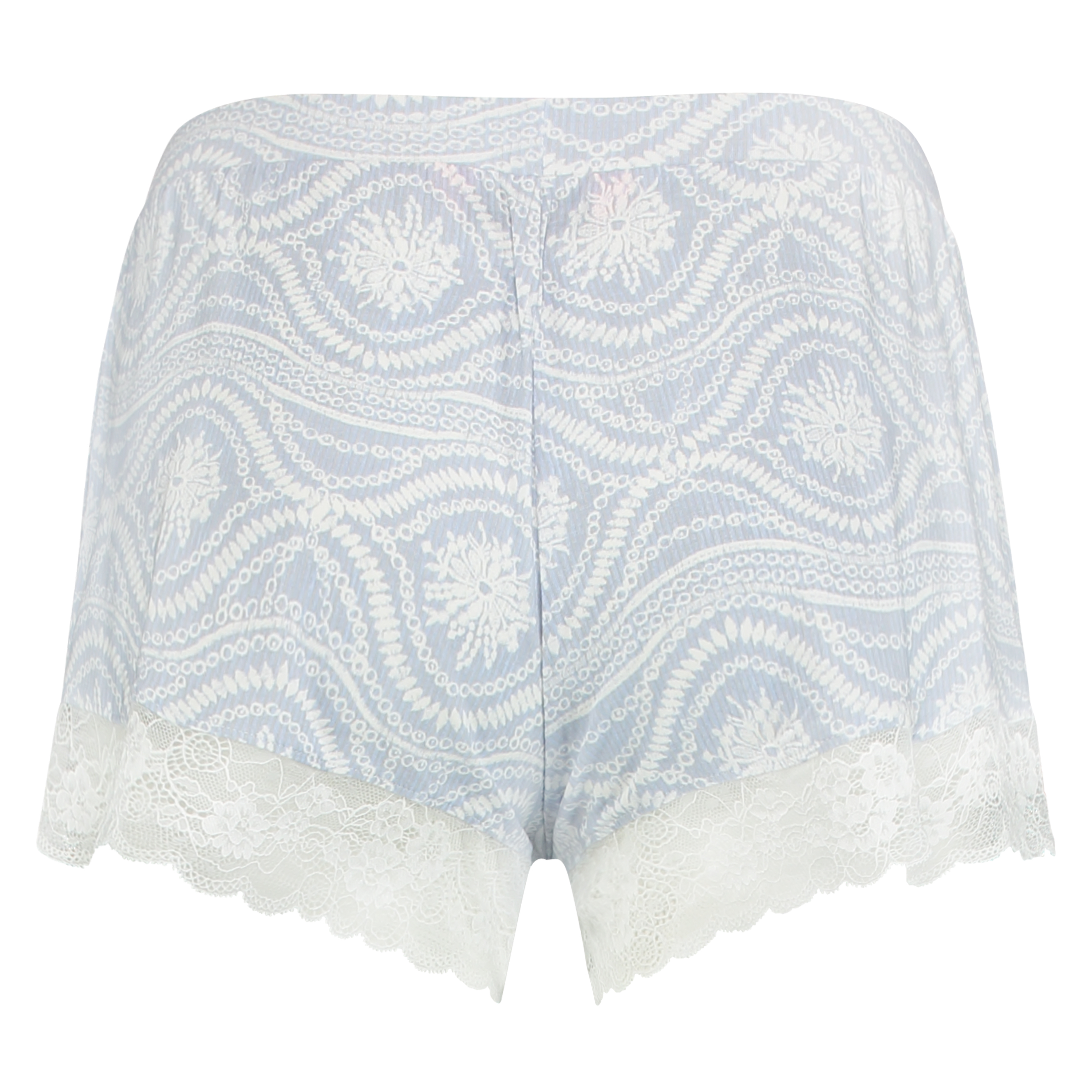 Pyjamasshorts Jersey Lace, Bl&aring;, main