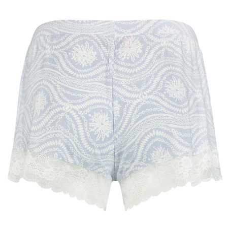 Pyjamasshorts Jersey Lace, Bl&aring;