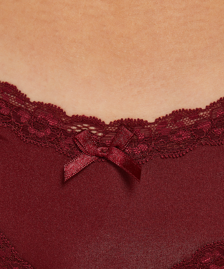 V-formet brasiliansk trusse i mikrokvalitet, Rød