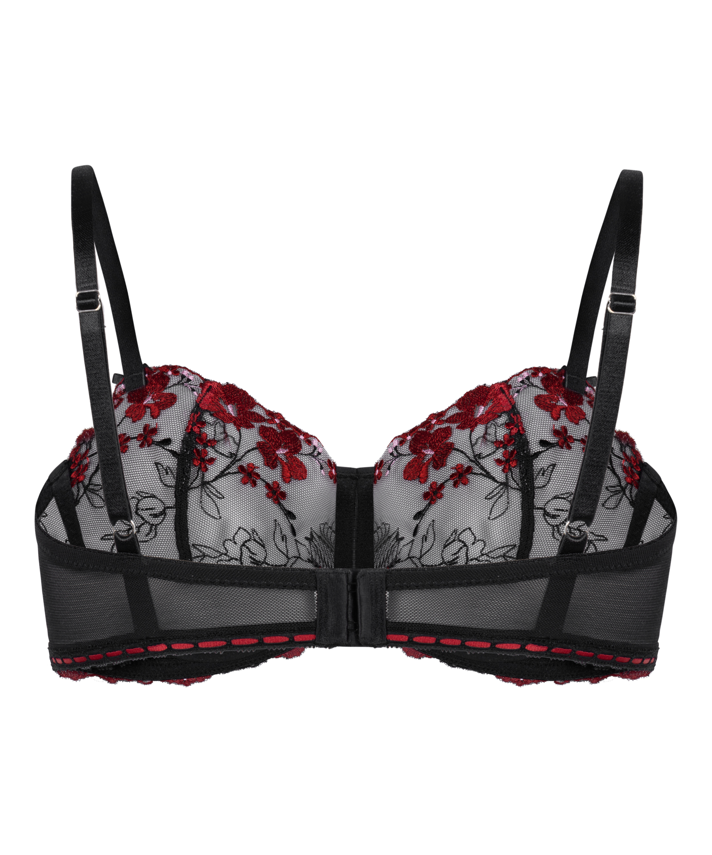 Ikke-formst&oslash;bt b&oslash;jle-bh med p&aelig;oner, Sort, main